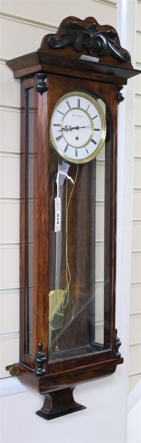 Daniel Endler. A Vienna wall clock W.28cm